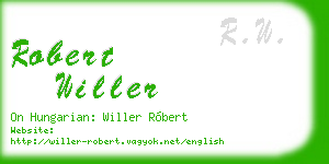 robert willer business card